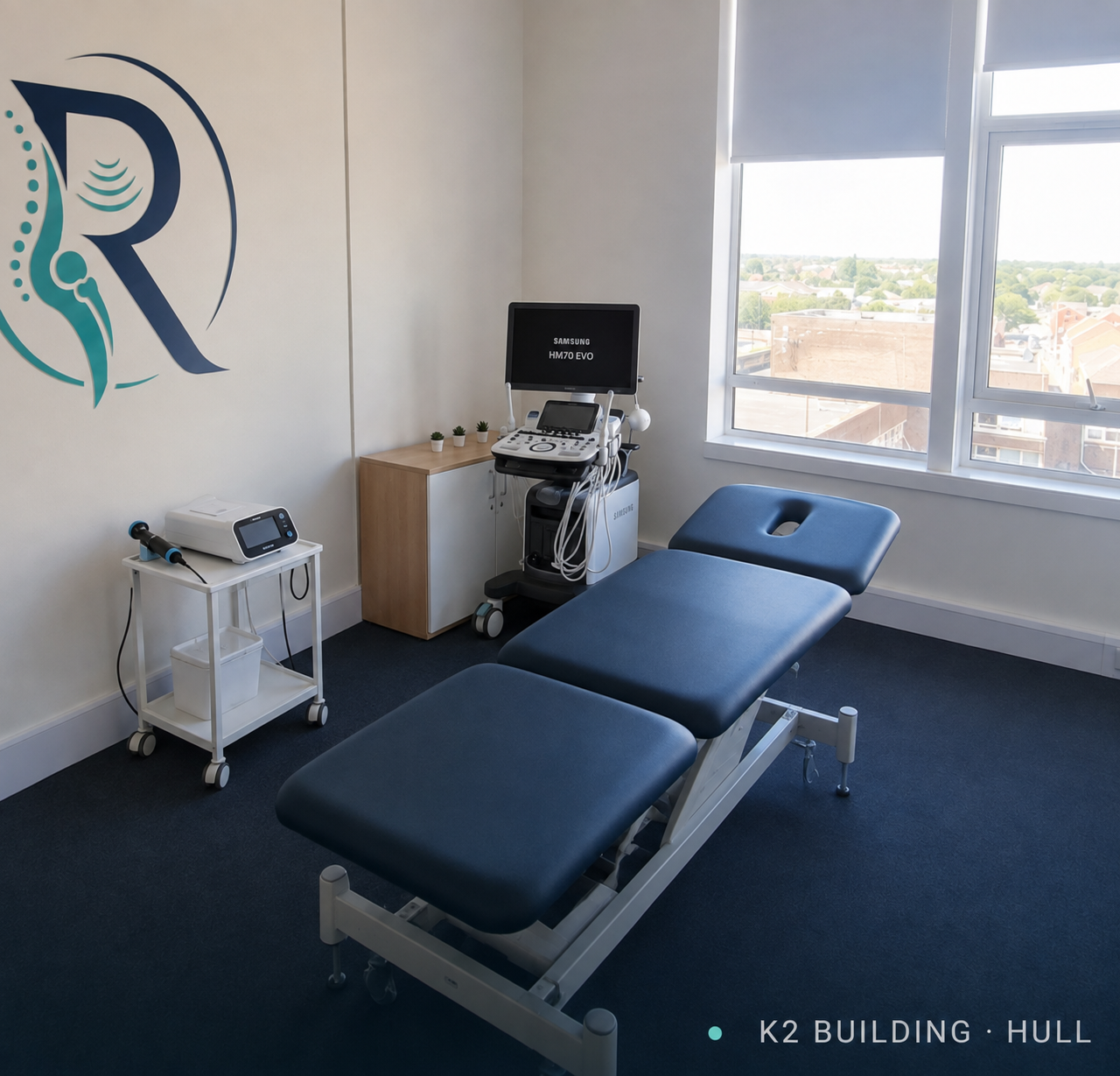 Resolve MSK Clinic treatment room at K2 Building in Hull